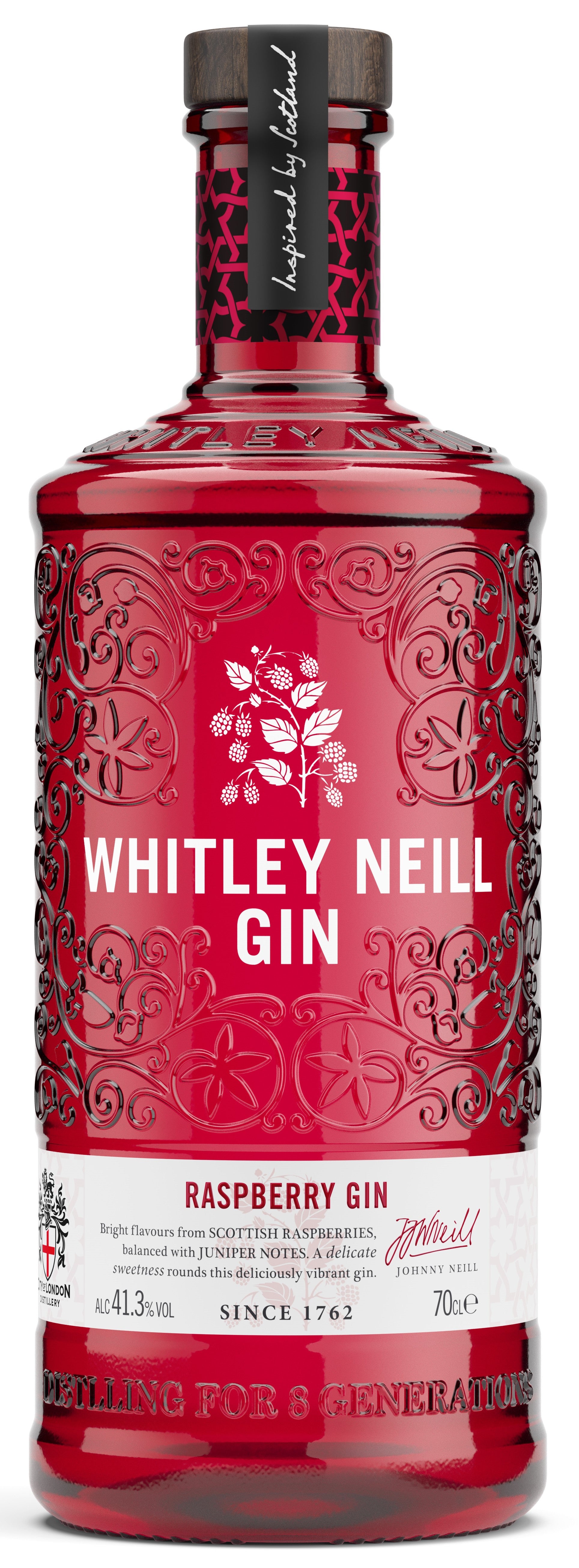 Whitley Neill Raspberry +Bicchiere – Set Regalo – 700 ml – 43.0% vol.: vista principale