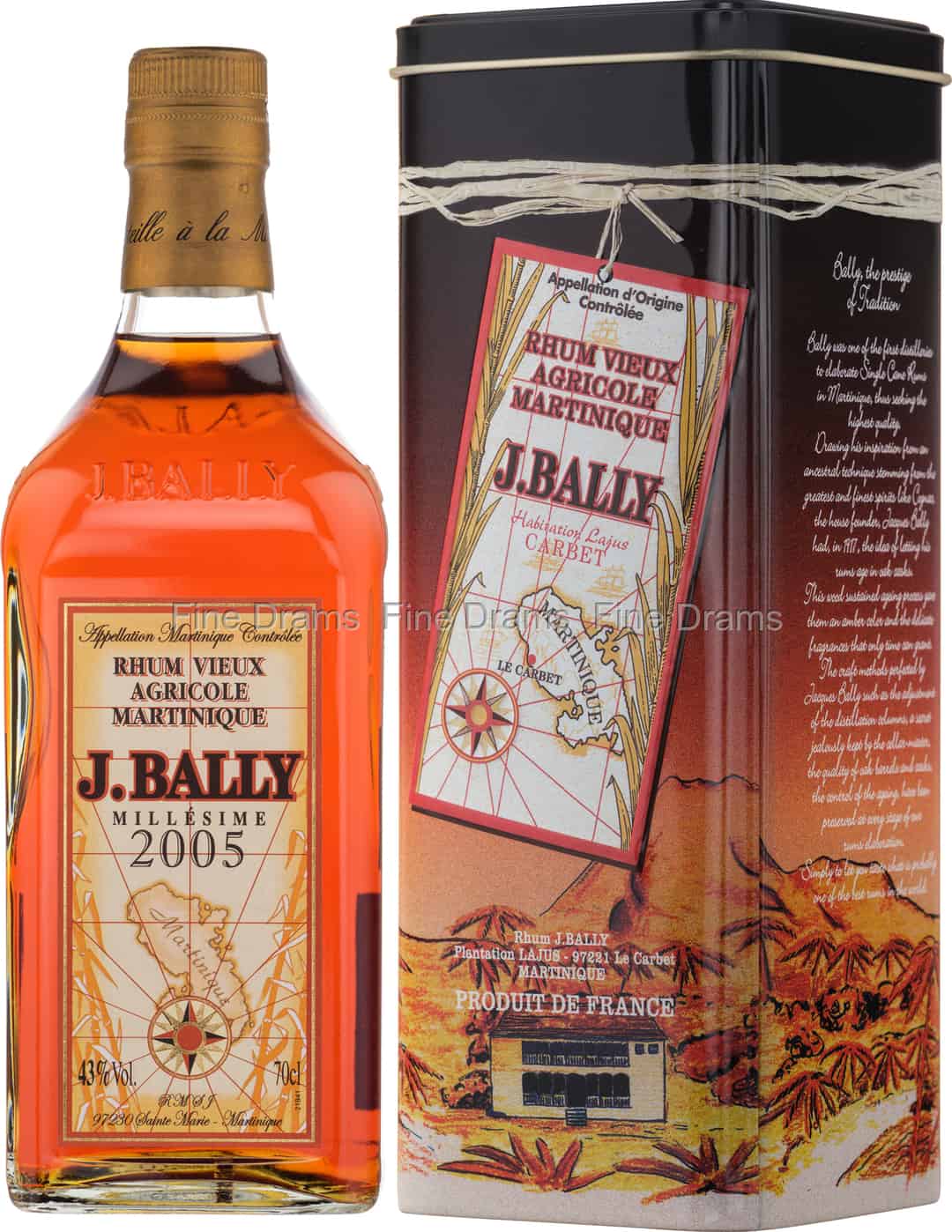 Bally Millesime' 2005 Tin Box – 700 ml – 43.0% vol.: vista principale
