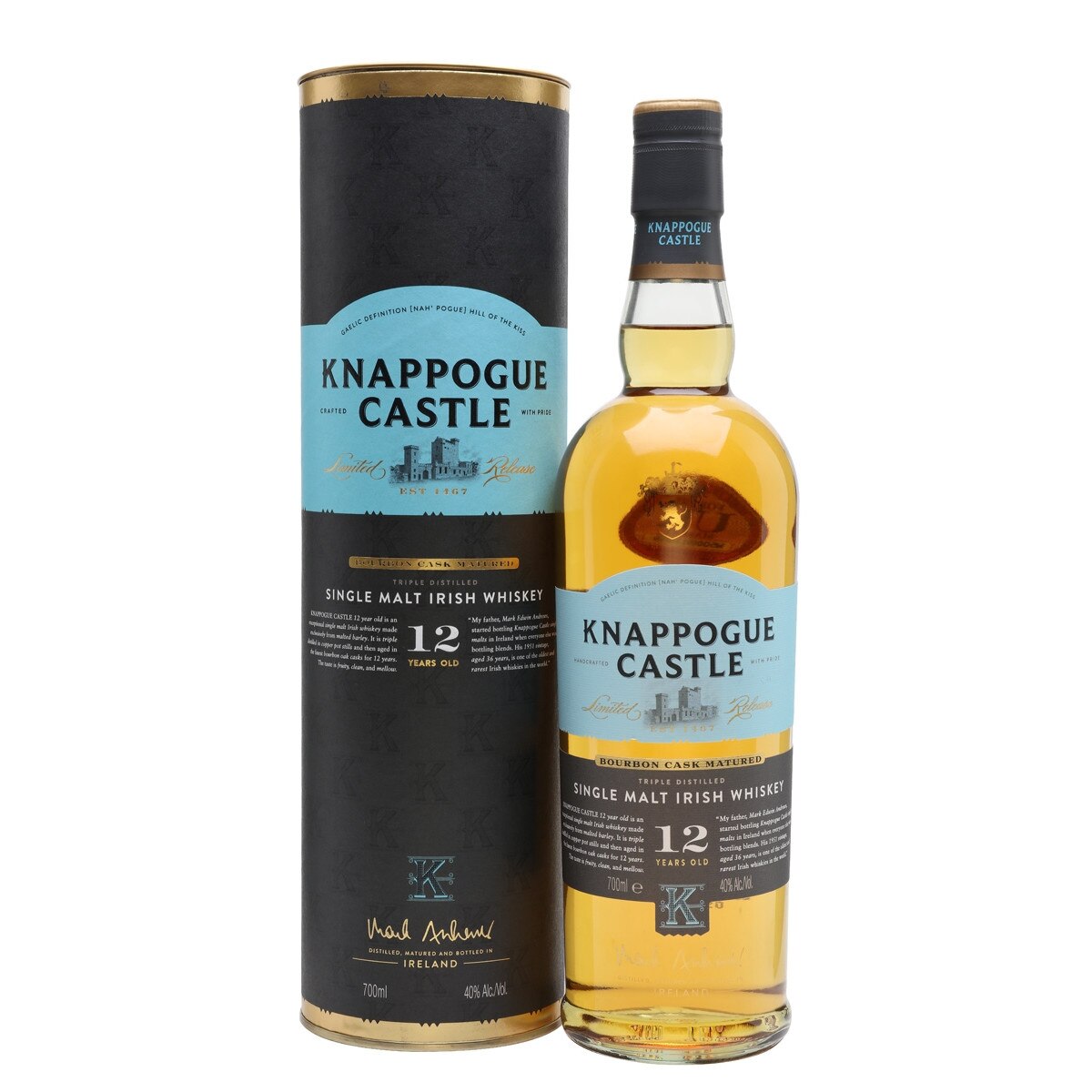 Knappogue Castle 12YO – 700 ml – 40.0% vol.: vista principale