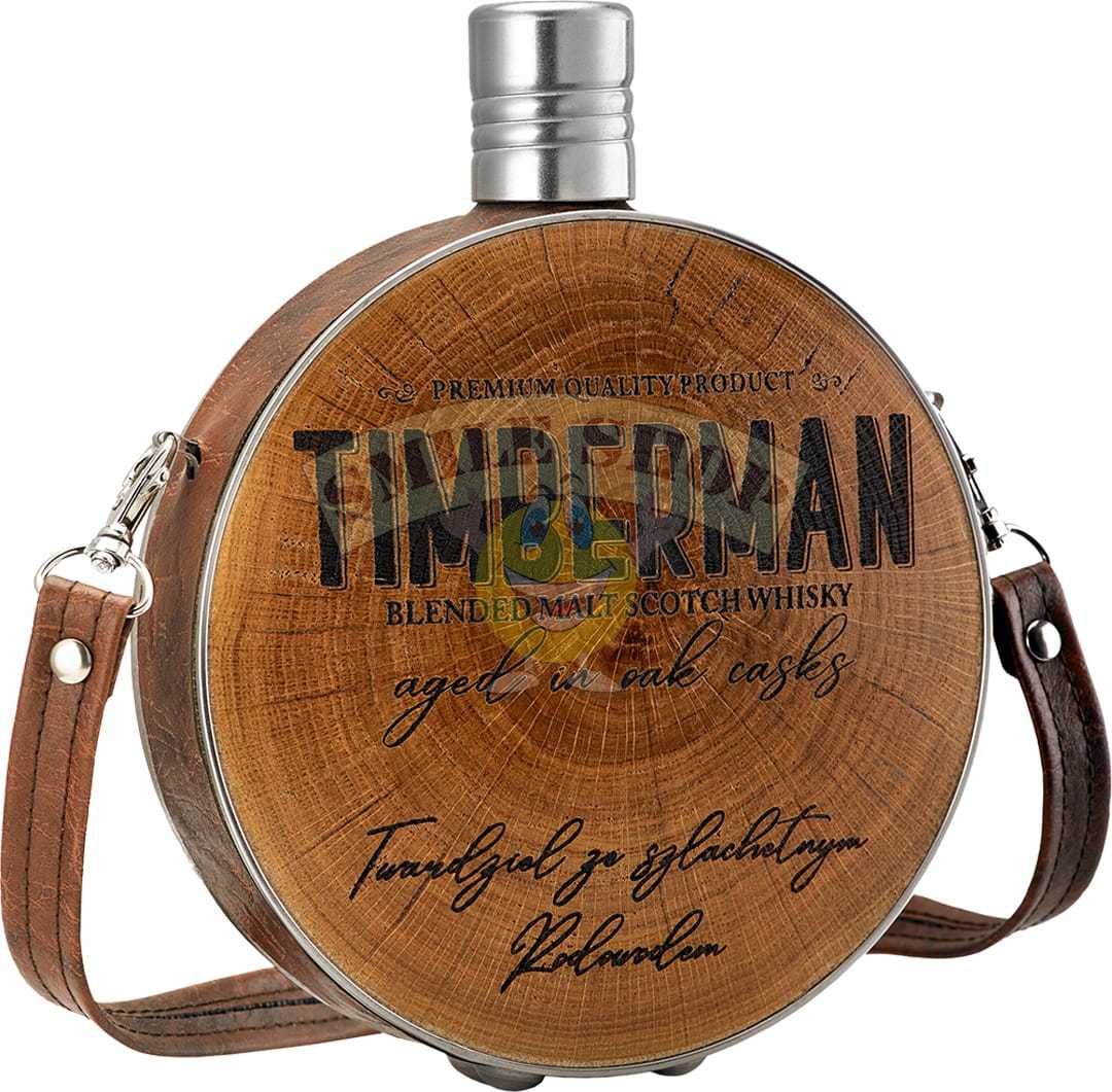 Whisky Timberman 3 YO Borraccia – Set Regalo – 500 ml – 40.0% vol.: vista principale