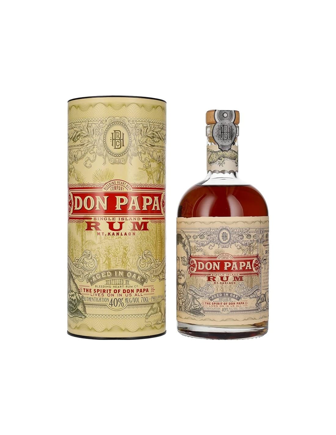 Don Papa 7 YO +Carte – Set Regalo – 700 ml – 40.0% vol.: vista principale