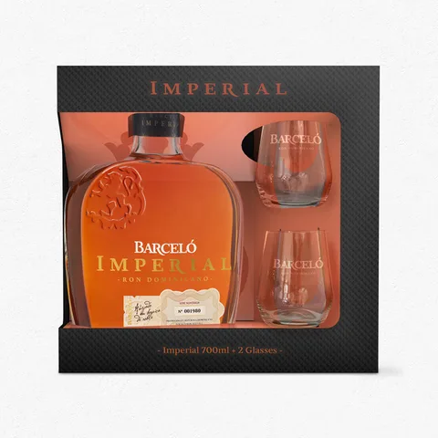 Immagine di Barcelo Imperial +2 Bicchieri – Set Regalo – 700 ml – 38.0% vol.