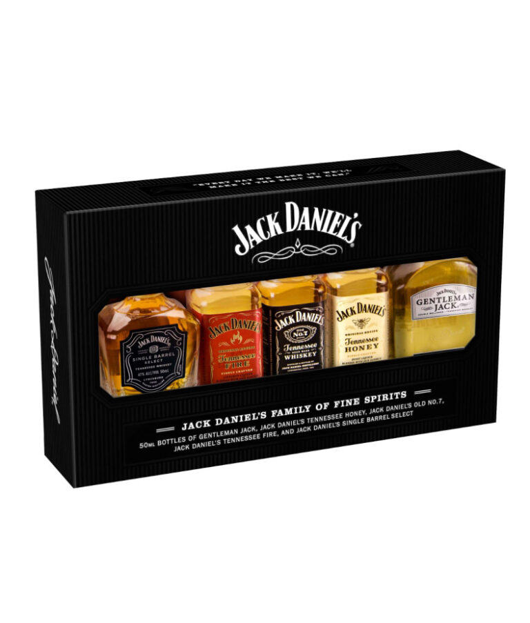 Whiskey Jack Daniel'S Family Pack Miniature – Confezione 5×50 ml – 39.5% vol.: vista principale