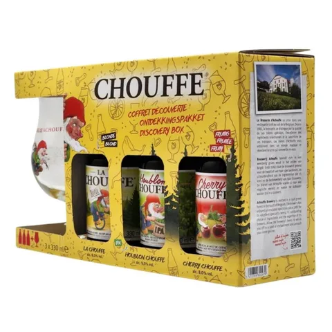 Immagine di La Chouffe Gift Pack 4 × 33 cl + 1 bicchiere