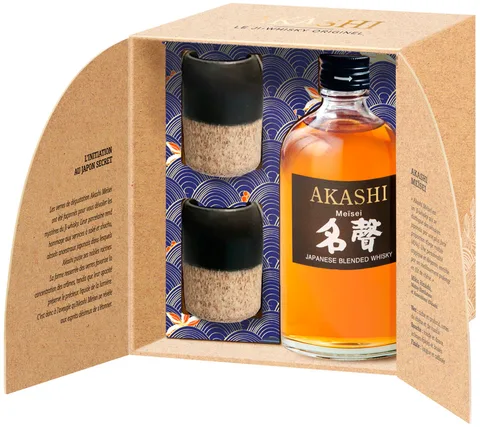 Immagine di Ese Whiskey Akashi Meisei +2 Bicchieri – Set Regalo – 500 ml – 40.0% vol.