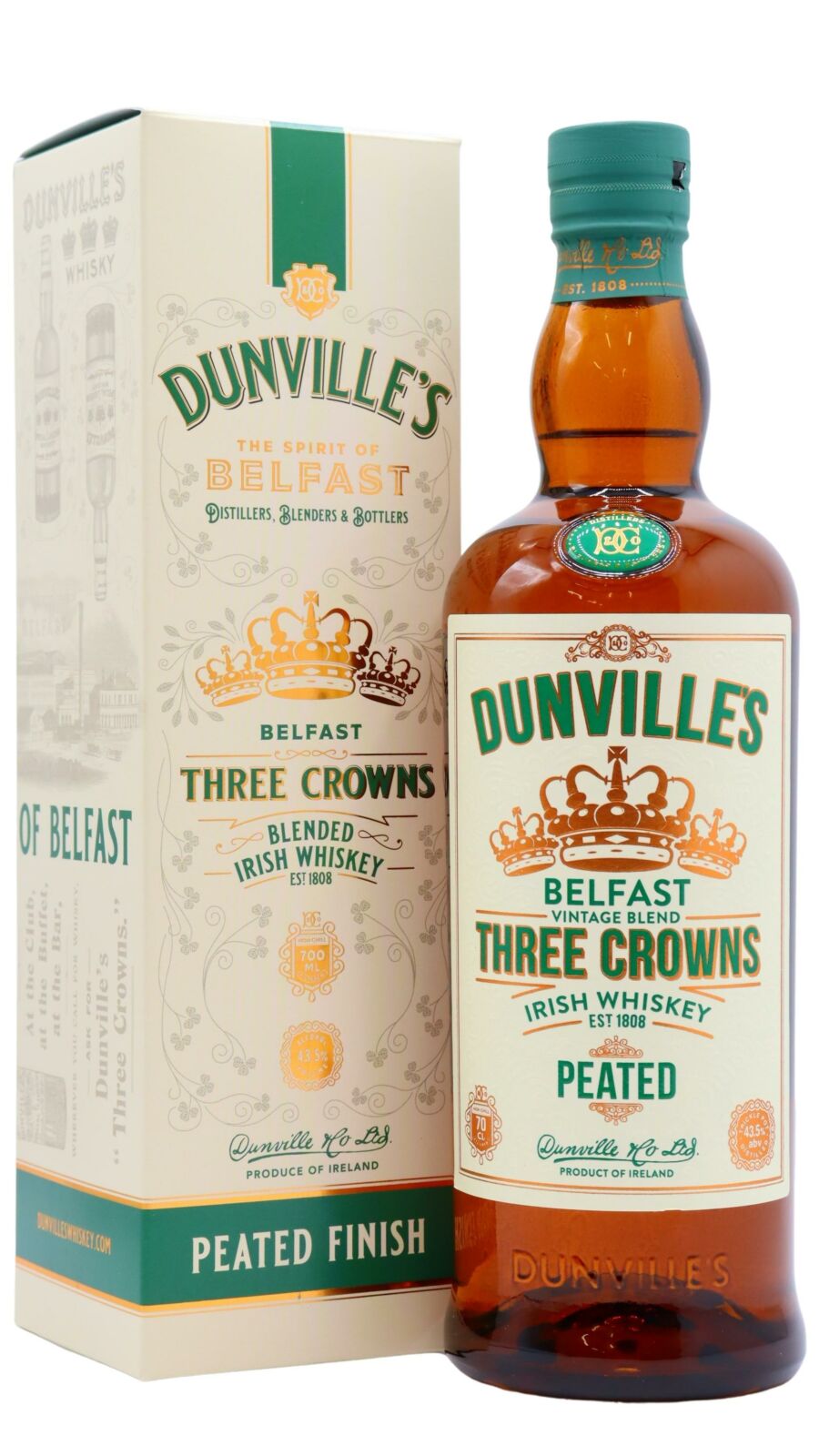 Dunville'S Three Crowns Peated – 700 ml – 43.5% vol.: vista principale