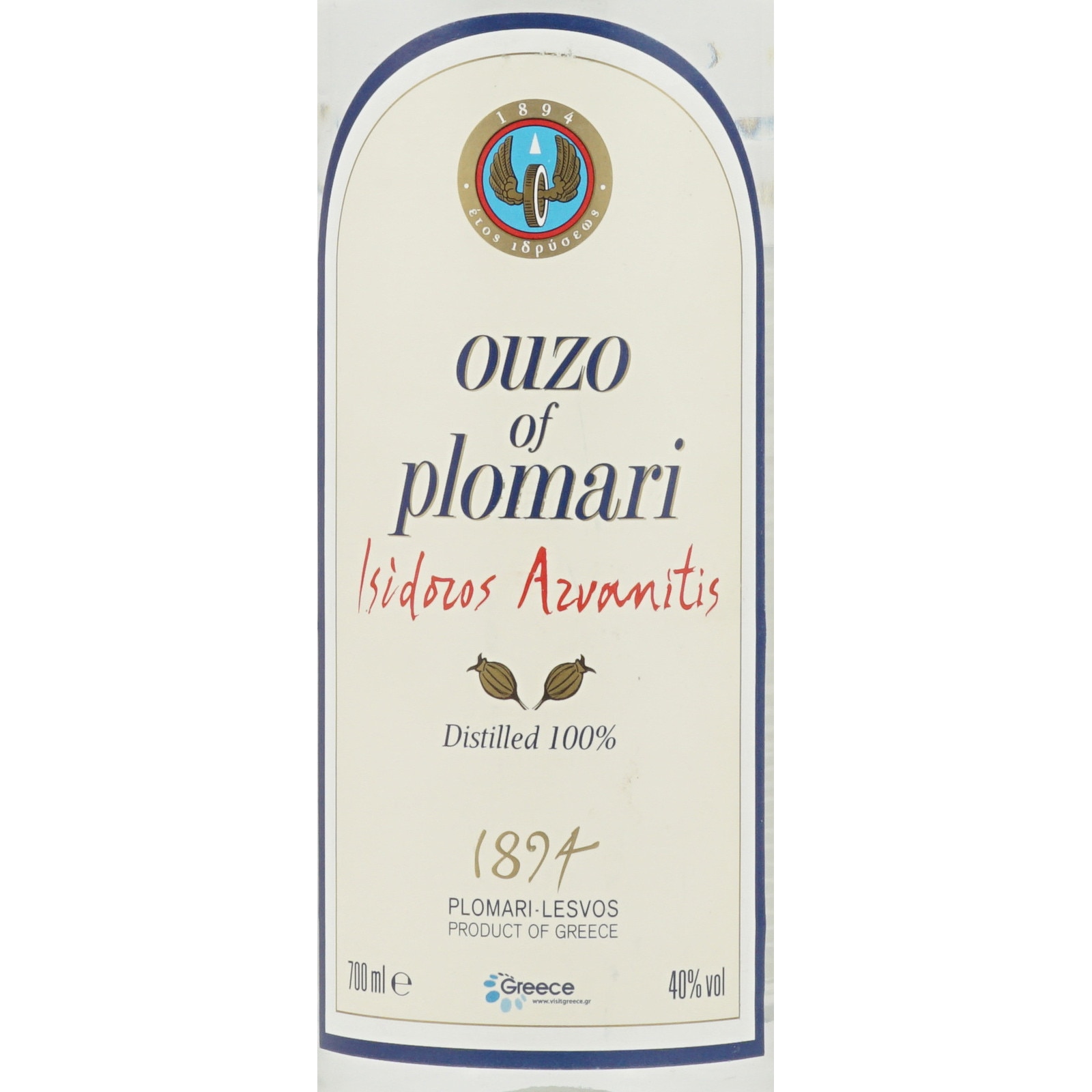 Ouzo Plomari – 700 ml – 40.0% vol.: vista principale