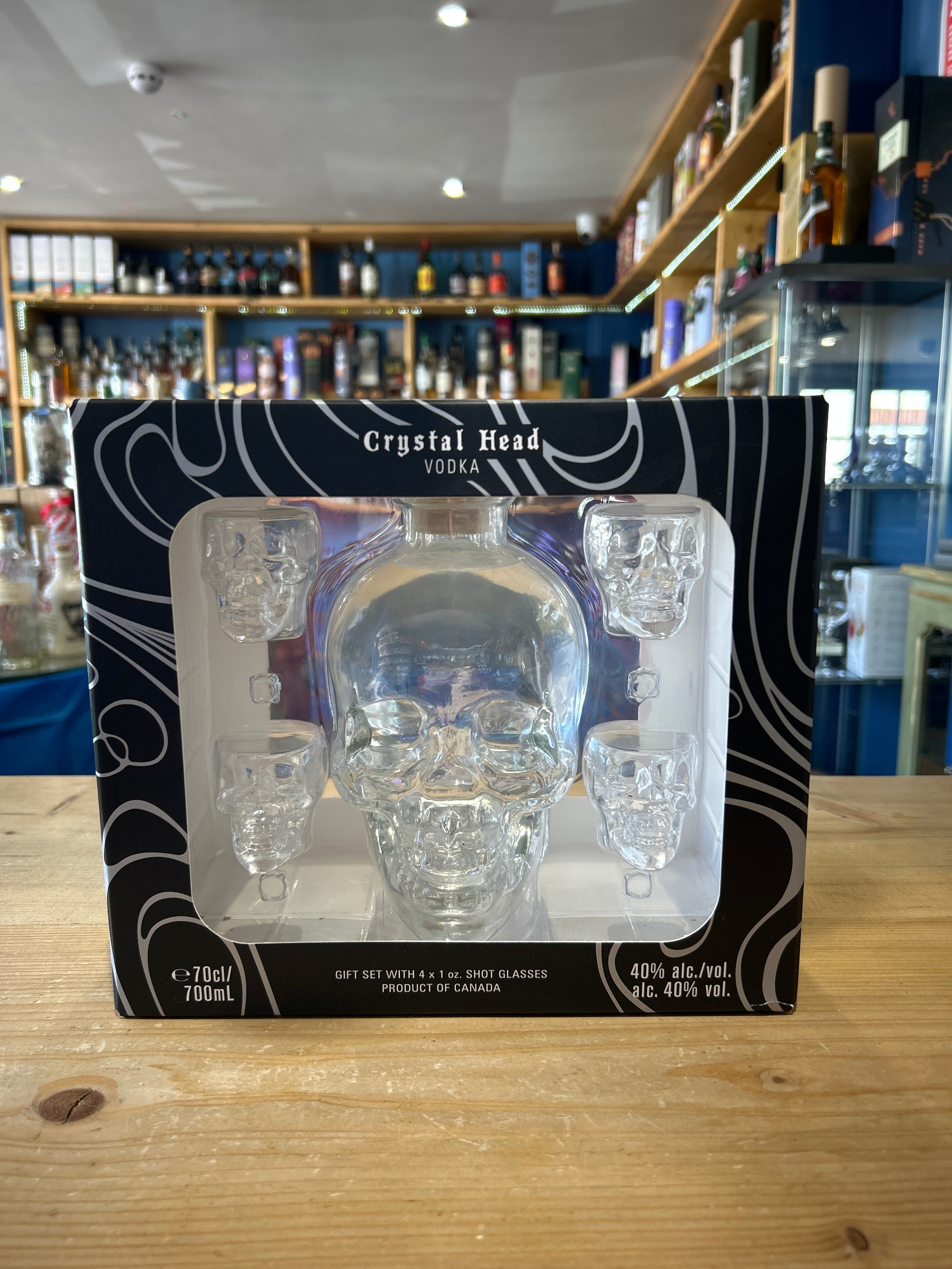 Crystal Head +4 Shot Glasses – Set Regalo – 700 ml – 40.0% vol.: vista principale