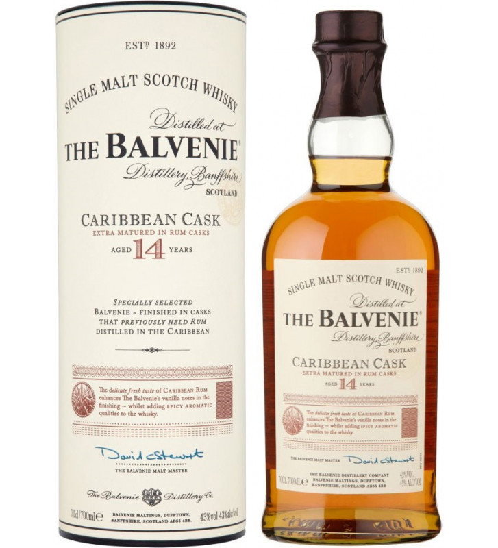The Balvenie 14YO Carribean Cask – 700 ml – 43.0% vol.: vista principale