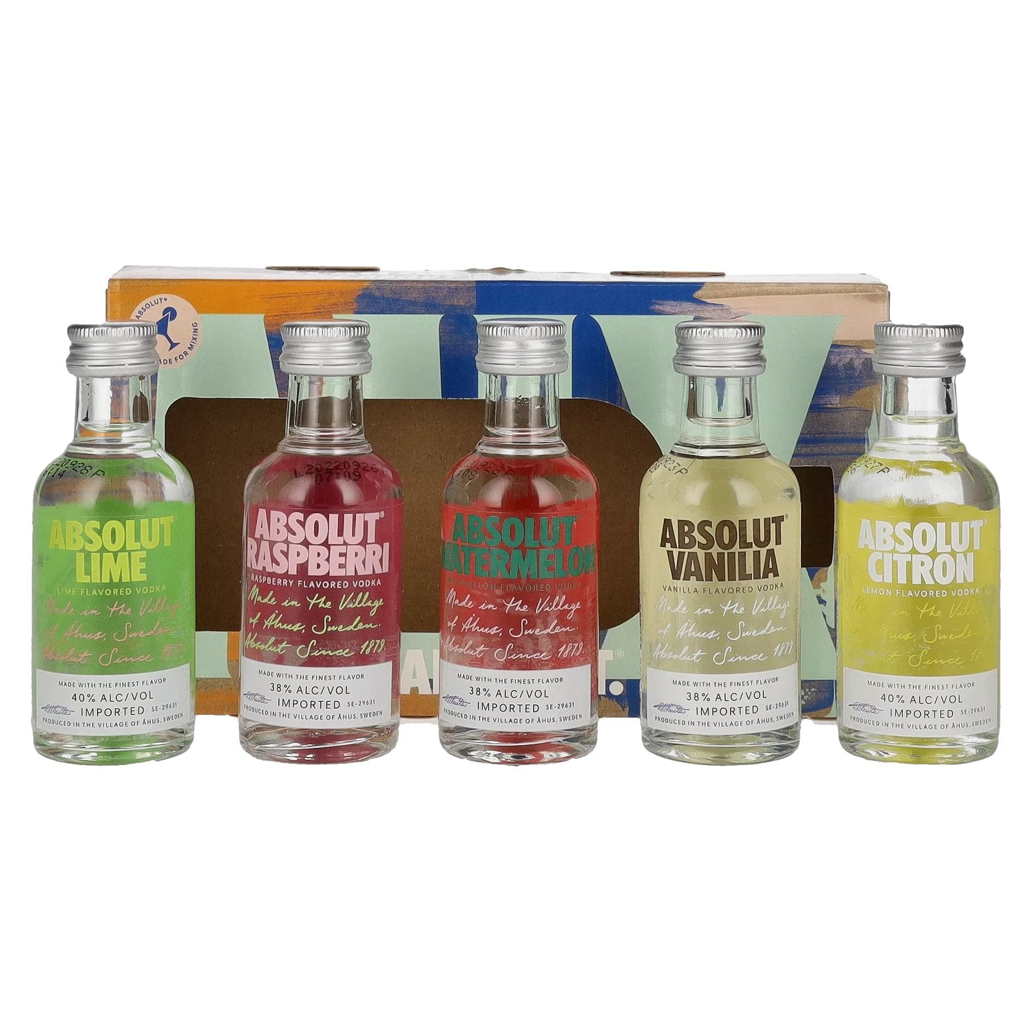 Absolut Five 5 Gusti Miniature – Confezione 5×50 ml – 38.8% vol.: vista principale