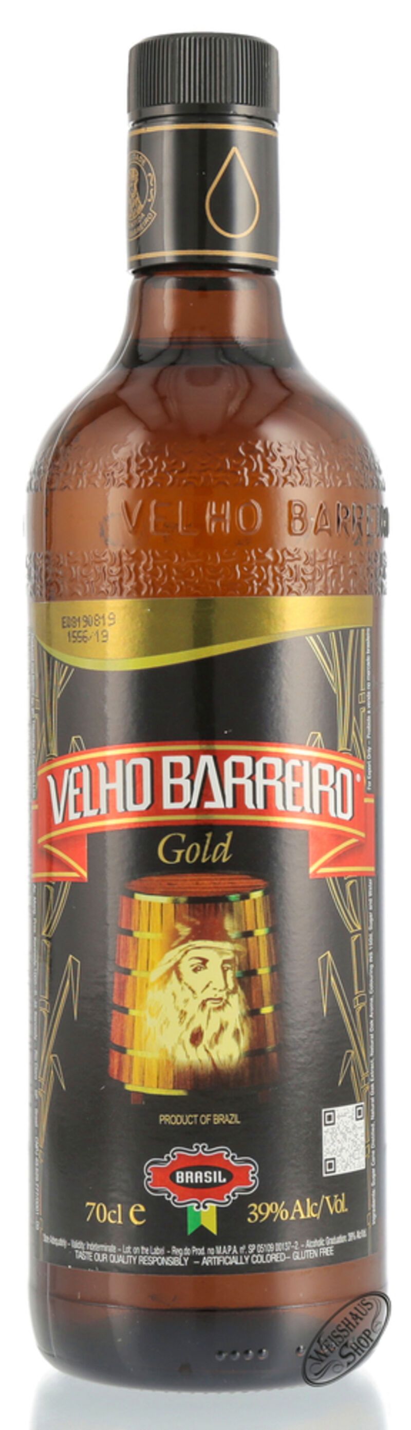 Cachaca Velho Barreiro Ouro – 700 ml – 39.0% vol.: vista principale