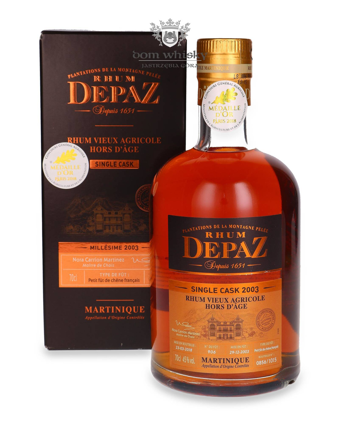 Depaz Millesime' 2003 – 700 ml – 45.0% vol.: vista principale