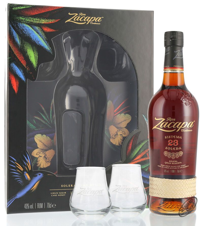 Zacapa XO + 2Bicchieri – Set Regalo – 700 ml + 2 bicchieri – 40.0% vol.: vista principale