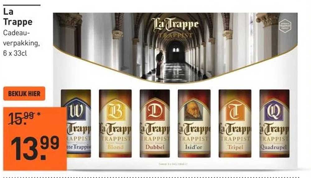 La Trappe Cadeau 4 Bottiglie + Bicchiere: vista principale