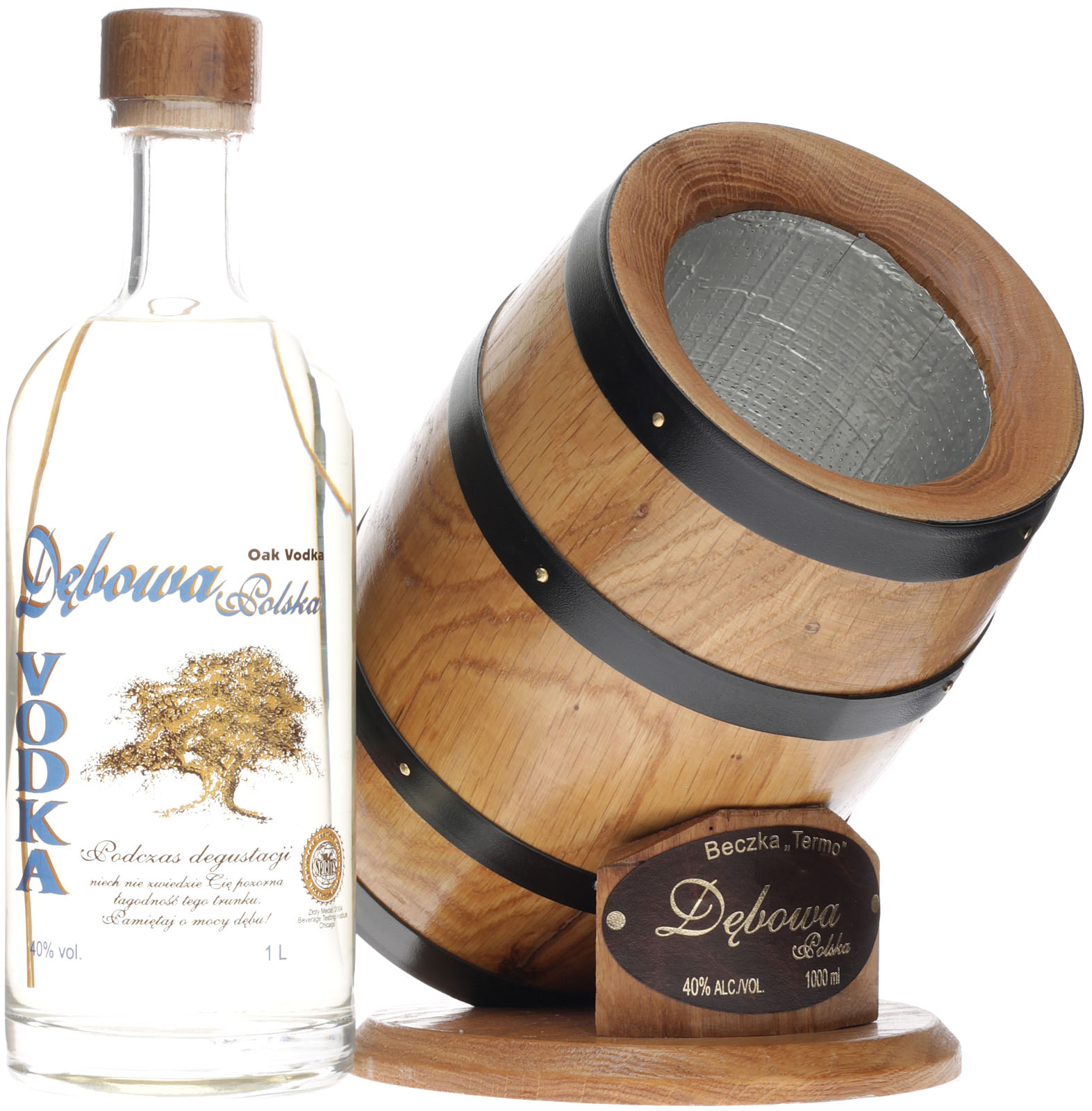 Debowa Tavolino Legno +4 Bicch. – Set Regalo – 700 ml – 40% vol.: vista principale