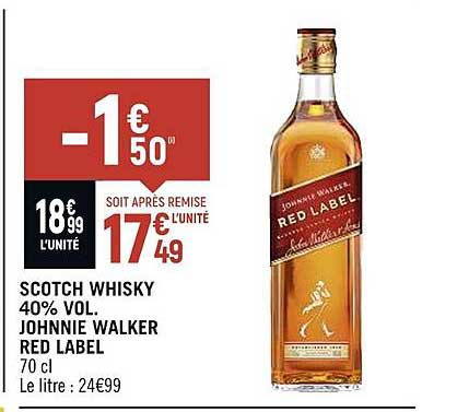 Johnnie Walker Red – 200 ml – 40.0% vol.: vista principale