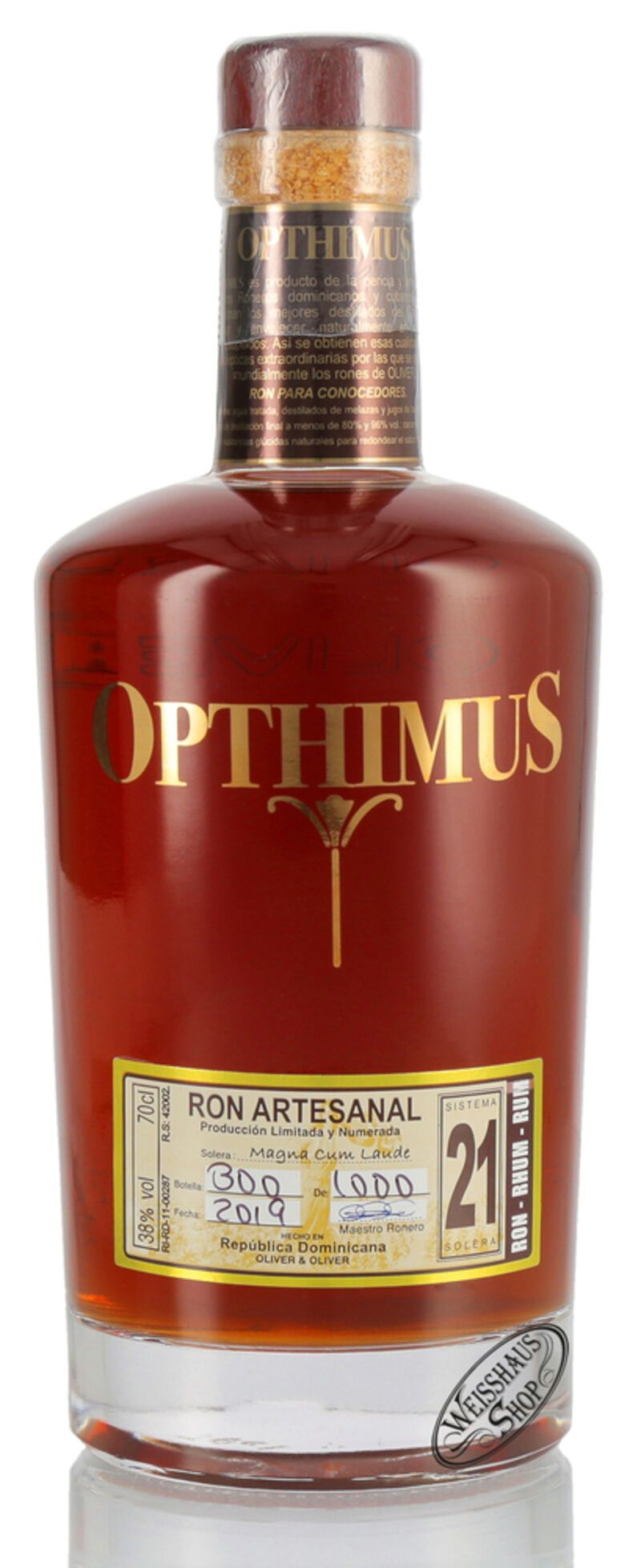 Opthimus 21 YO – 700 ml – 38.0% vol.: vista principale