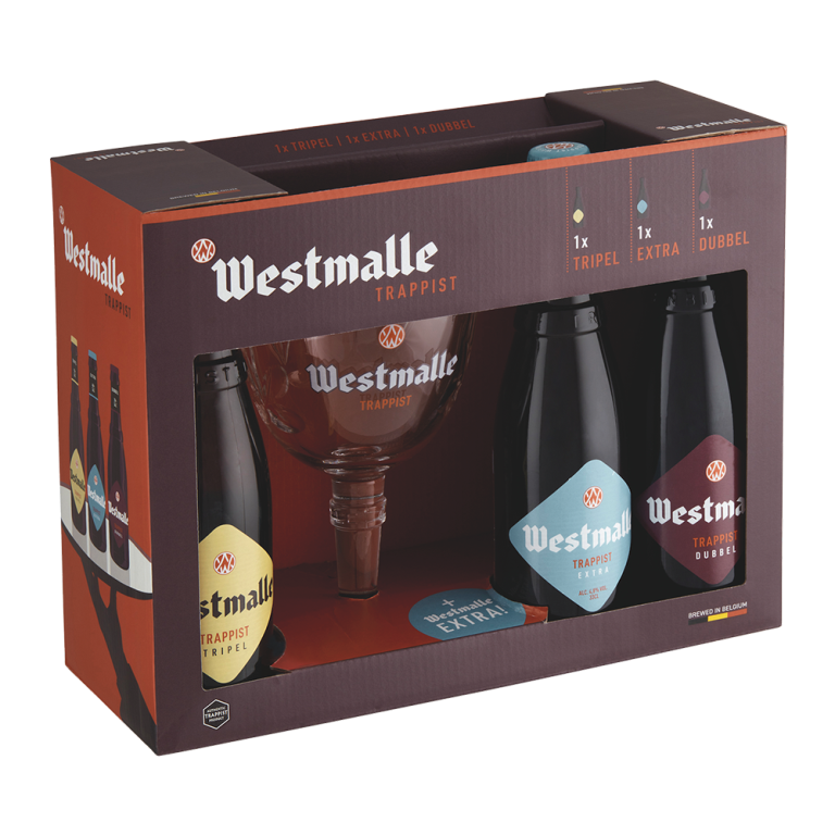 Westmalle Gift Pack 3 × 33 cl + 1 bicchiere: vista principale