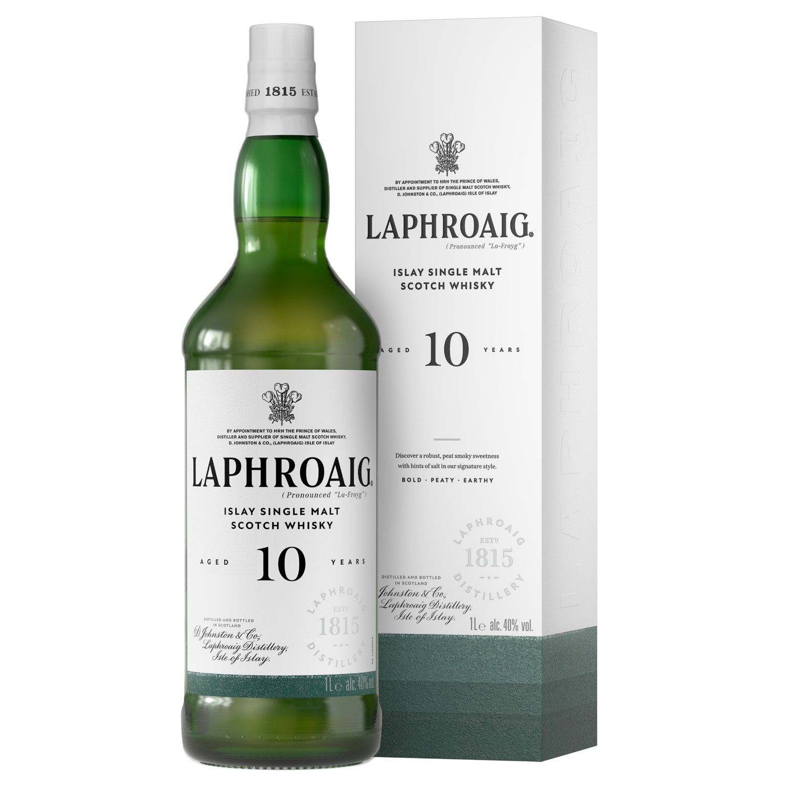Scotch Whisky Laphroaig 10YO +1Bicchiere **New – Set Regalo – 700 ml + 1 bicchiere – 40.0% vol.: vista principale
