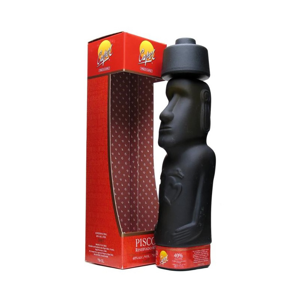 Pisco Capel Moai Statua – 1 L – 40.0% vol.: vista principale