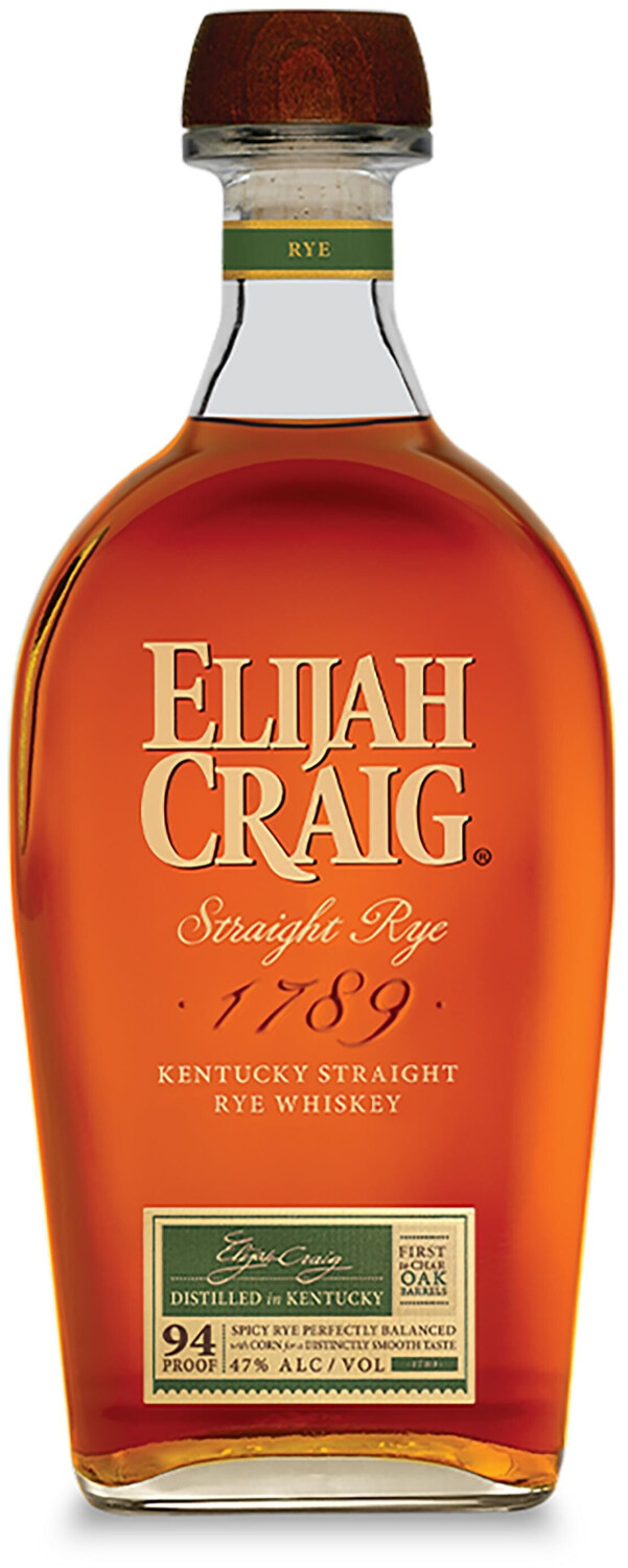 Elijah Craig Straight Rye – 700 ml – 47.0% vol.: vista principale