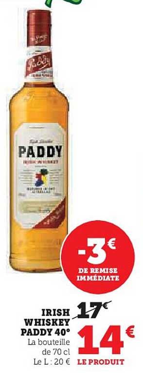 Paddy – 1 L – 40.0% vol.: vista principale
