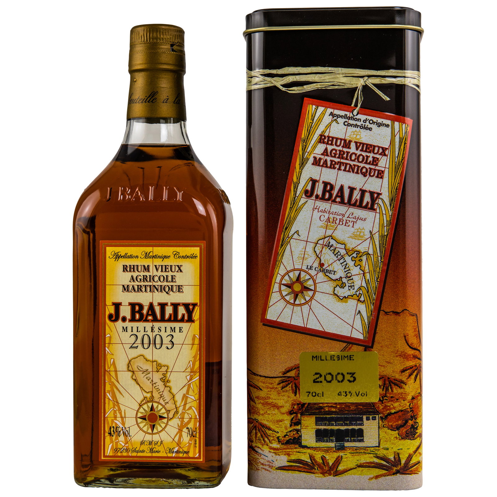 Bally Millesime' 2003 Tin Box – 700 ml – 43.0% vol.: vista principale
