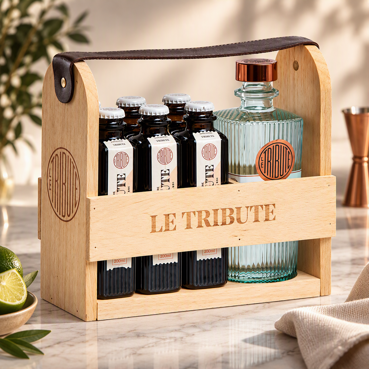 Premium Wooden Pack E sei Tonic Water: vista principale