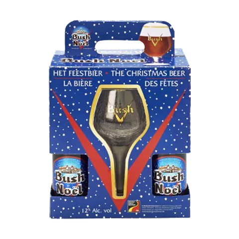 Immagine di Bush de Noël Gift Pack 4 × 33 cl + 1 bicchiere