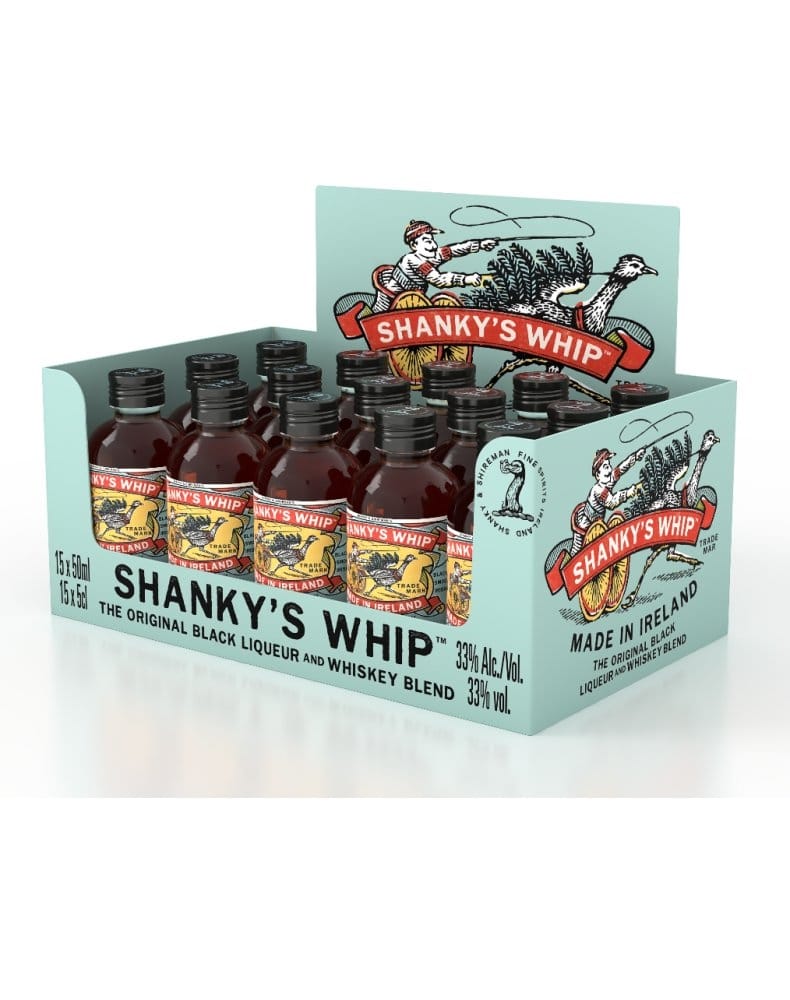 Irish Whiskey Shankys Whip Black Liqueur +4 Shot – Set Regalo – 33 ml – 33.0% vol.: vista principale